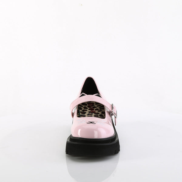 RENEGADE-56 Plateau Schuhe - Rosa Lack von DemoniaCult – Ansicht 2