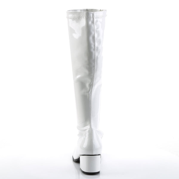 RETRO-300 Stiefel Lack Weiß | Funtasma