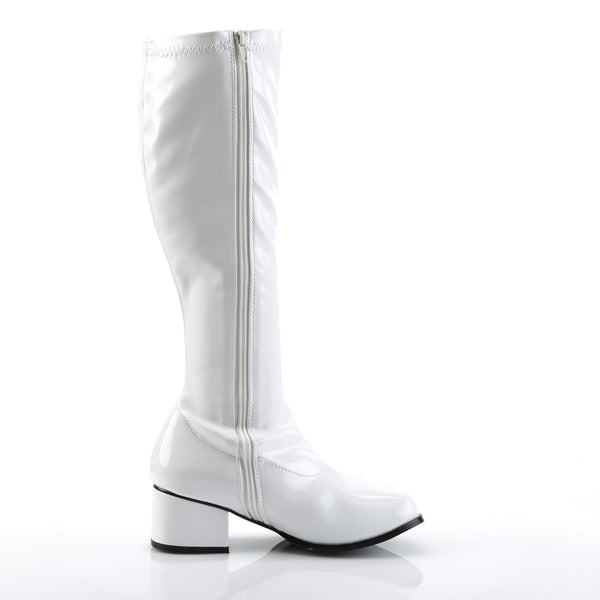 RETRO-300 Stiefel Lack Weiß | Funtasma
