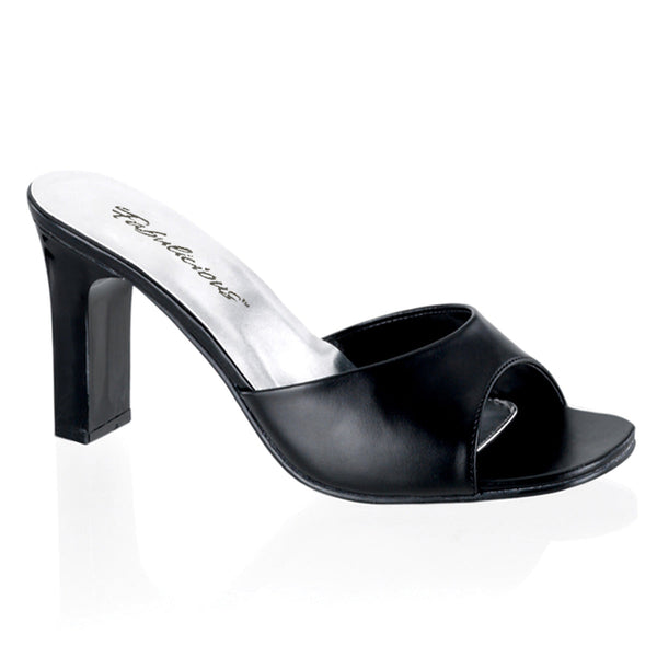 ROMANCE-301-2 Pantoletten Schwarz | Fabulicious SALE