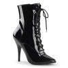 SEDUCE-1020 Stiefeletten Lack Schwarz von Pleaser