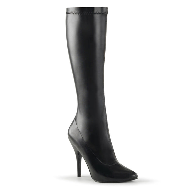 SEDUCE-2000 Stiefel Schwarz Matt von Pleaser
