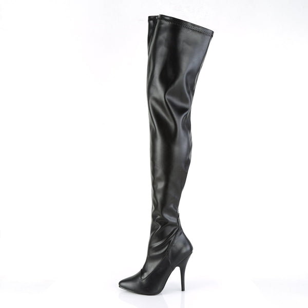 SEDUCE-3000 Overknee Stiefel Schwarz Matt von Pleaser – Ansicht 3
