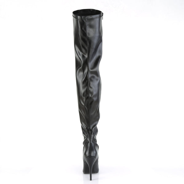 SEDUCE-3000 Overknee Stiefel Schwarz Matt von Pleaser – Ansicht 4