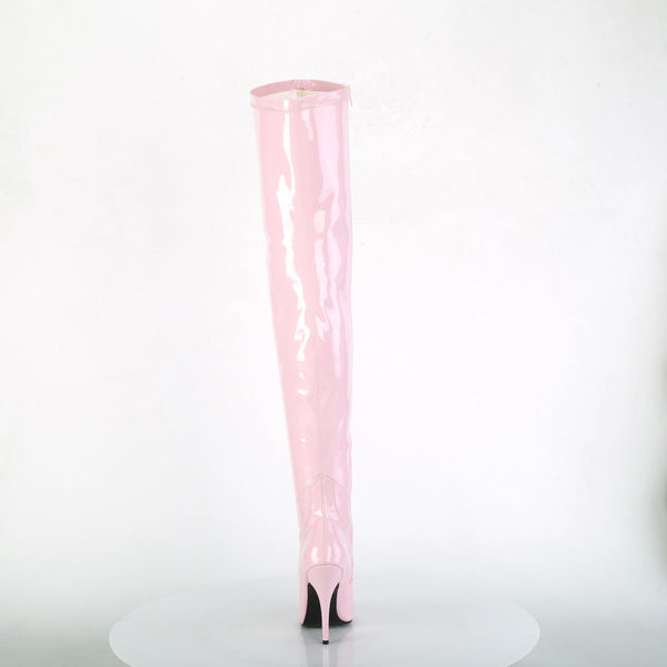 SEDUCE-3000 Overknee Stiefel Baby Pink von Pleaser – Ansicht 4