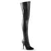 SEDUCE-3000 Overknee Stiefel Schwarz Matt von Pleaser