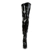 SEDUCE-3000WC Overknee Weitschaftstiefel Schwarz Lack von Pleaser Pink Label – Ansicht 2
