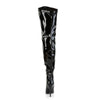 SEDUCE-3000WC Overknee Weitschaftstiefel Schwarz Lack von Pleaser Pink Label – Ansicht 4