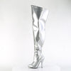SEDUCE-3000WC Wide Calf/Weitere Wade - Overknee-Stiefel - Silber von Pleaser – Ansicht 3