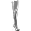 SEDUCE-3000WC Wide Calf/Weitere Wade - Overknee-Stiefel - Silber von Pleaser