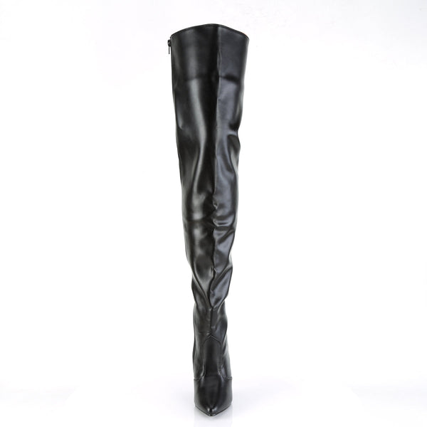 SEDUCE-3010 Overknee Stiefel Schwarz Matt von Pleaser – Ansicht 2