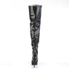 SEDUCE-3010 Overknee Stiefel Schwarz Matt von Pleaser – Ansicht 4