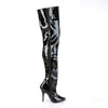 SEDUCE-3010 Overknee Stiefel Lack Schwarz von Pleaser – Ansicht 5