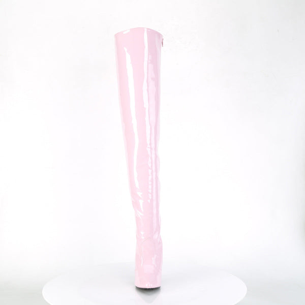 SEDUCE-3010 Overknee Stiefel - Lack Baby Pink von Pleaser – Ansicht 2
