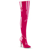 SEDUCE-3010 Overknee Stiefel Lack Hot Pink von Pleaser