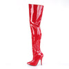 SEDUCE-3010 Overknee Stiefel Lack Rot von Pleaser – Ansicht 3