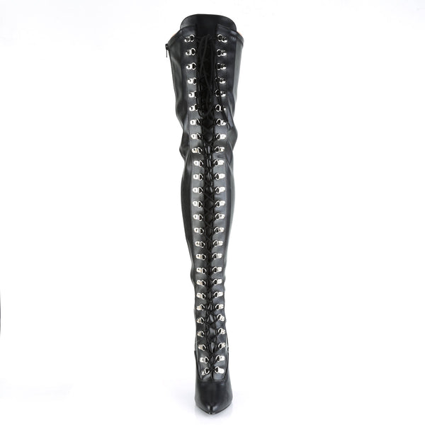 SEDUCE-3024 Overknee Stiefel schwarz | Pleaser SALE