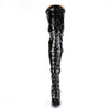 SEDUCE-3028 Overknee Stiefel Schwarz Lack von Pleaser – Ansicht 2