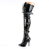 SEDUCE-3028 Overknee Stiefel Schwarz Lack von Pleaser – Ansicht 3