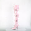SEDUCE-3028 Overknee Stiefel Lack Baby Pink von Pleaser – Ansicht 3