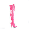 SEDUCE-3028 Overknee Stiefel Lack Hot Pink von Pleaser – Ansicht 5