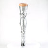 SEDUCE-3028 - Overknee Stiefel - Silber von Pleaser – Ansicht 4