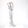 SEDUCE-3028 - Overknee Stiefel - Silber von Pleaser – Ansicht 5
