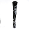 SEDUCE-3063 Overknee Stiefel Schwarz Lack von Pleaser – Ansicht 3