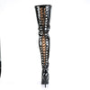 SEDUCE-3063 Overknee Stiefel Schwarz Lack von Pleaser – Ansicht 5