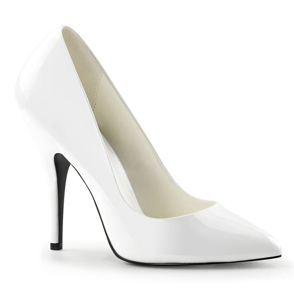 SEDUCE-420 Pumps Weiß Lack von Pleaser