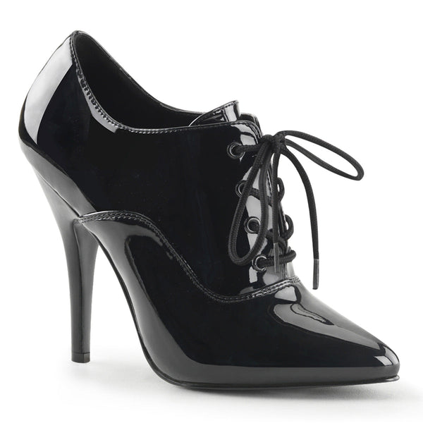 SEDUCE-460 Oxford Pumps Lack Schwarz von Pleaser
