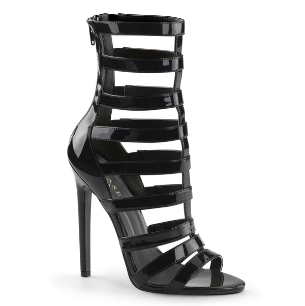 SEXY-52 Sandaletten Schwarz Lack von Pleaser