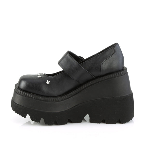 SHAKER-23 Plateau Schuhe- Schwarz Matt von DemoniaCult – Ansicht 3
