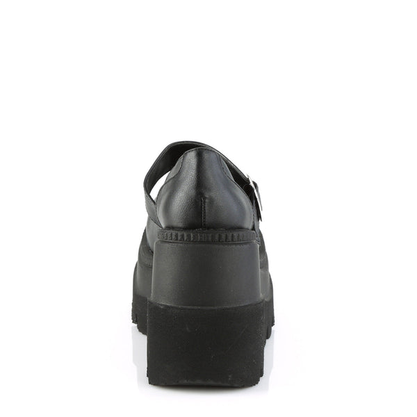 SHAKER-23 Plateau Schuhe- Schwarz Matt von DemoniaCult – Ansicht 4