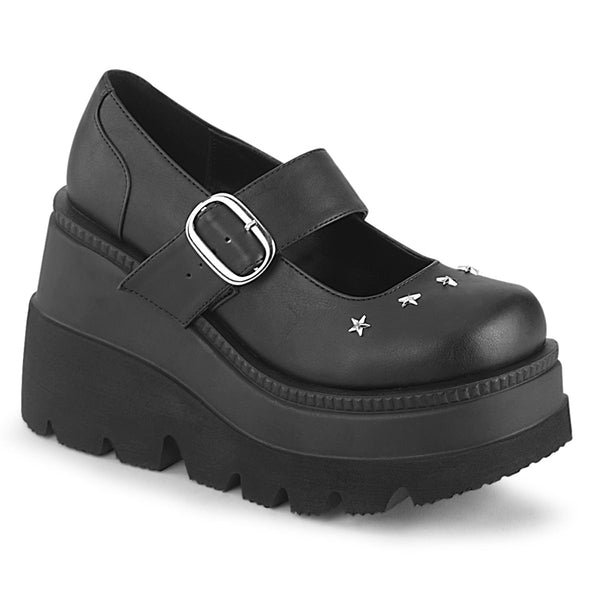 SHAKER-23 Plateau Schuhe- Schwarz Matt von DemoniaCult