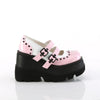 SHAKER-27 Plateau Schuhe mit Riemchen - Rosa Lack von DemoniaCult – Ansicht 5