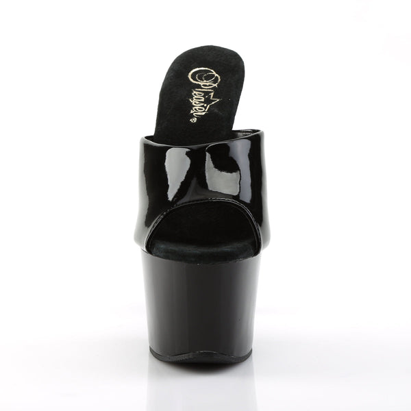 SKY-301 Plateau Pantoletten Schwarz Lack von Pleaser – Ansicht 2