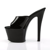 SKY-301 Plateau Pantoletten Schwarz Lack von Pleaser – Ansicht 3