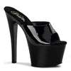 SKY-301 Plateau Pantoletten Schwarz Lack von Pleaser