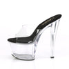 SKY-301 Plateau Pantoletten Schwarz/Transparent von Pleaser – Ansicht 3