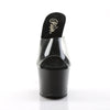 SKY-301 Plateau Pantoletten Transparent/Schwarz von Pleaser – Ansicht 2