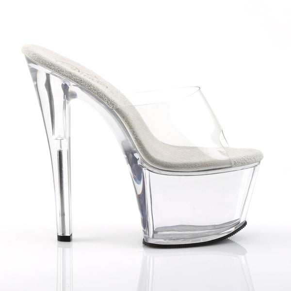 SKY-301 Plateau Pantoletten Transparent von Pleaser – Ansicht 5