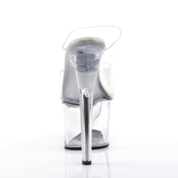 SKY-302 Plateau Pantoletten Transparent von Pleaser – Ansicht 4