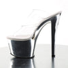 SKY-302 Plateau Pantoletten Transparent/Chrom von Pleaser – Ansicht 3