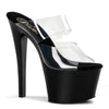 SKY-302 Plateau Pantoletten Transparent/Schwarz von Pleaser