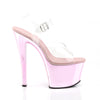 SKY-308 Plateau Sandaletten Baby Pink Chrom von Pleaser – Ansicht 5