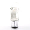 SKY-308 Plateau Sandaletten Transparent/Weiß von Pleaser – Ansicht 2