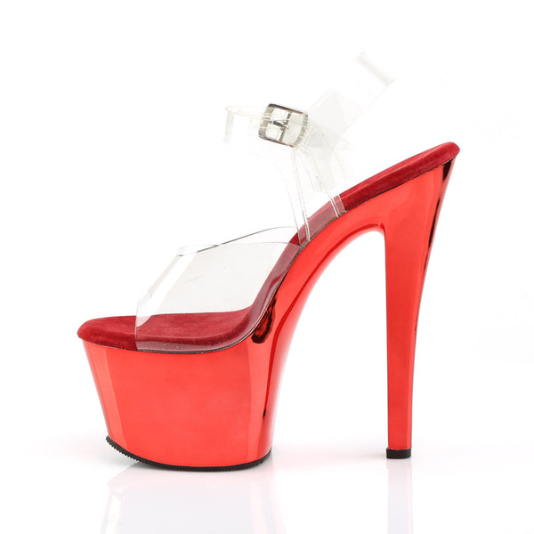 SKY-308 Sandalette Plateauschuhe Rot von Pleaser – Ansicht 3