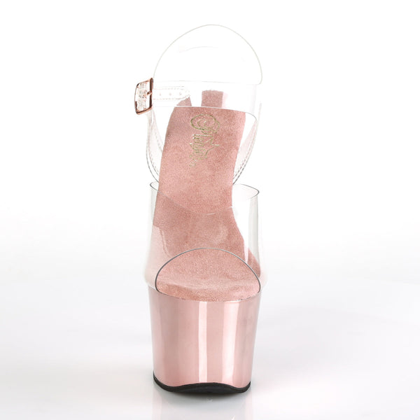 SKY-308 Plateau Sandaletten Roségold von Pleaser – Ansicht 2