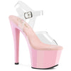 SKY-308 Sandalette Plateauschuhe Rosa von Pleaser